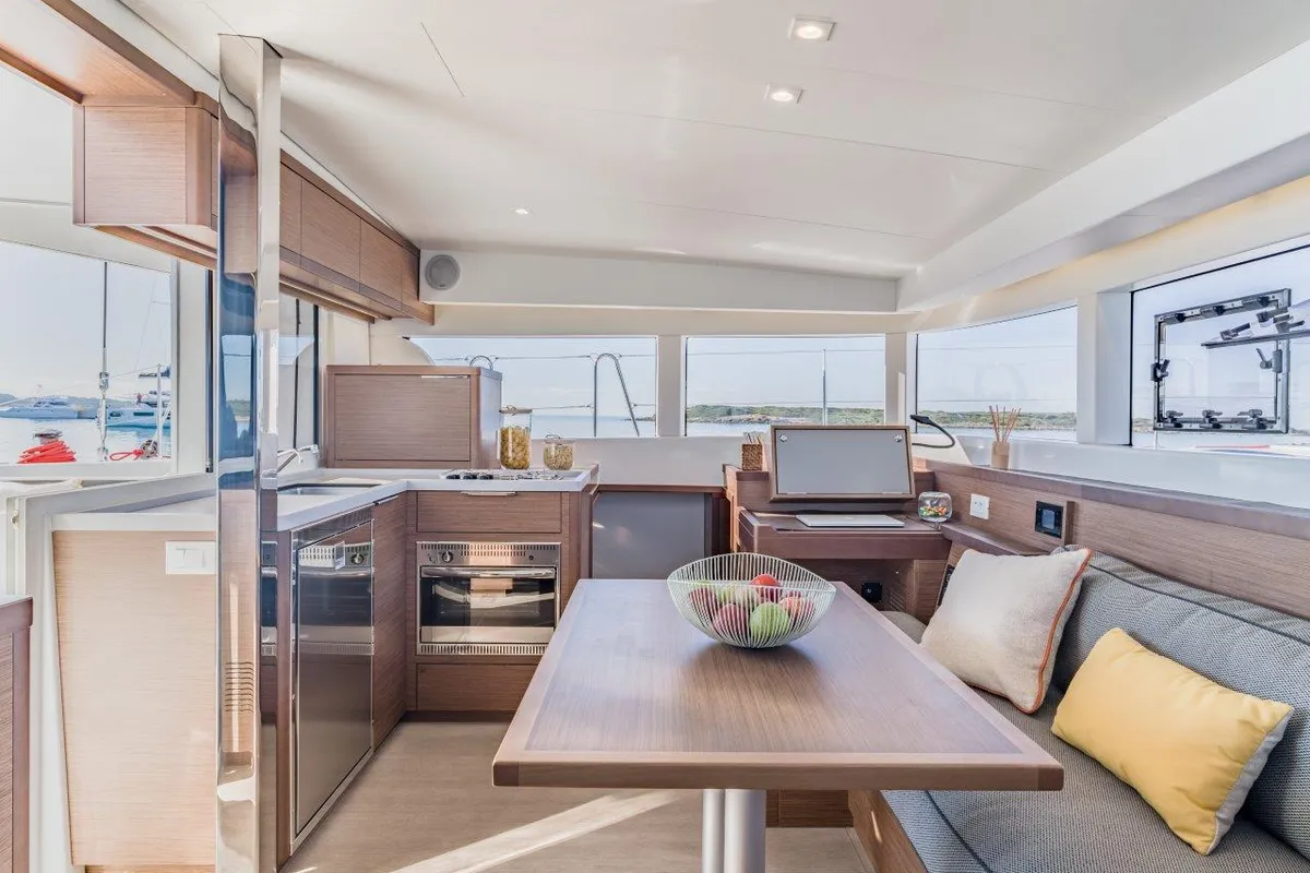 Salon of Wave elli, a Lagoon 40 catamaran at Grad Trogir, Croatia