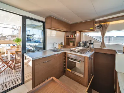 Galley of Spiros (ONLY SKIPPERED), a Lagoon 50 catamaran at Athens, Greece