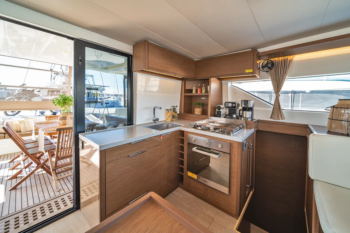 Galley of Spiros (ONLY SKIPPERED), a Lagoon 50 catamaran at Athens, Greece