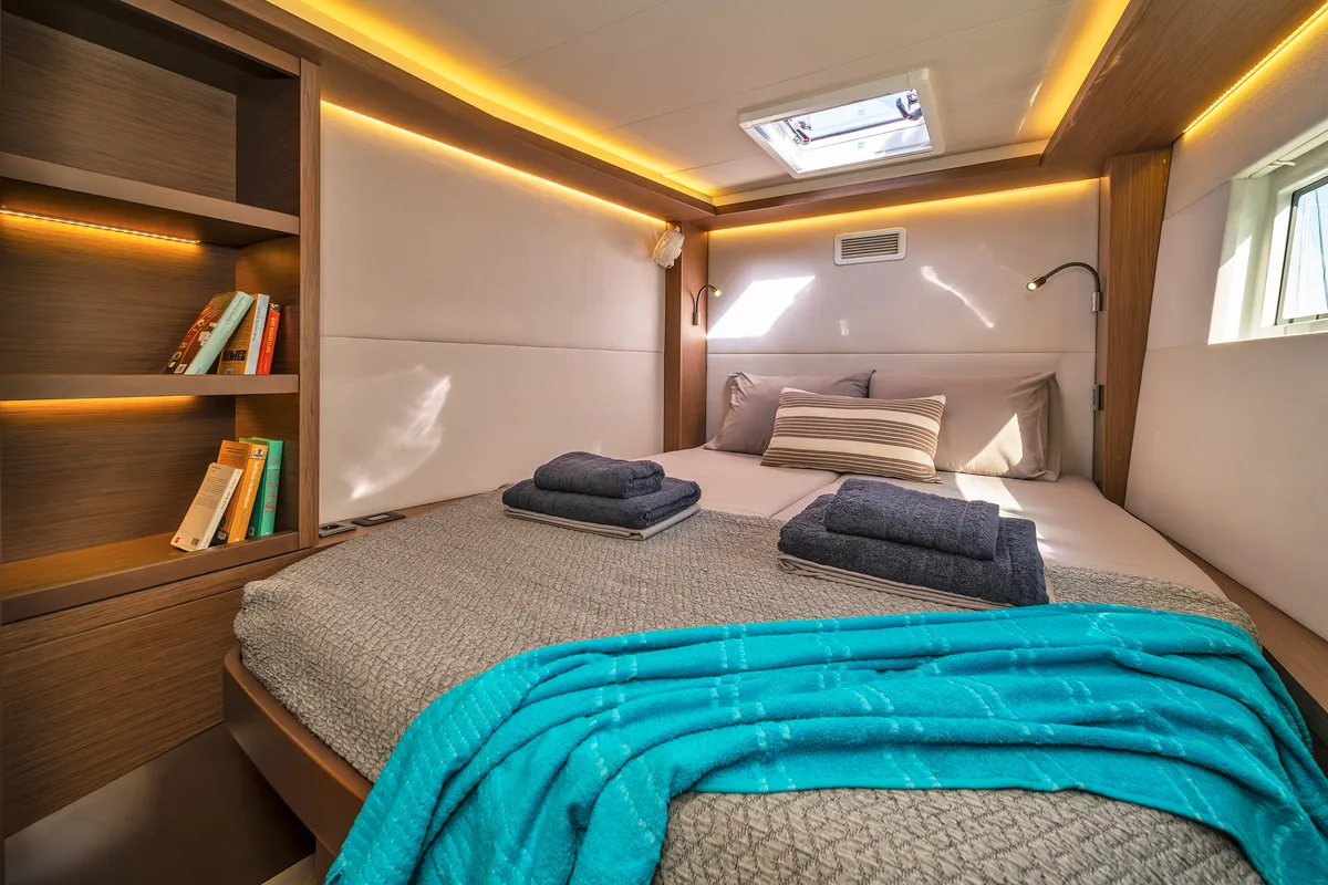 Cabin on Spiros (ONLY SKIPPERED), a Lagoon 50 catamaran at Athens, Greece