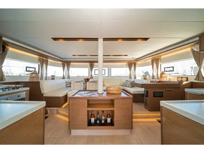 Salon of Spiros (ONLY SKIPPERED), a Lagoon 50 catamaran at Athens, Greece