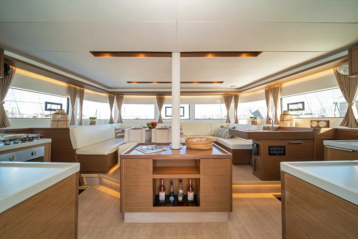 Salon of Spiros (ONLY SKIPPERED), a Lagoon 50 catamaran at Athens, Greece