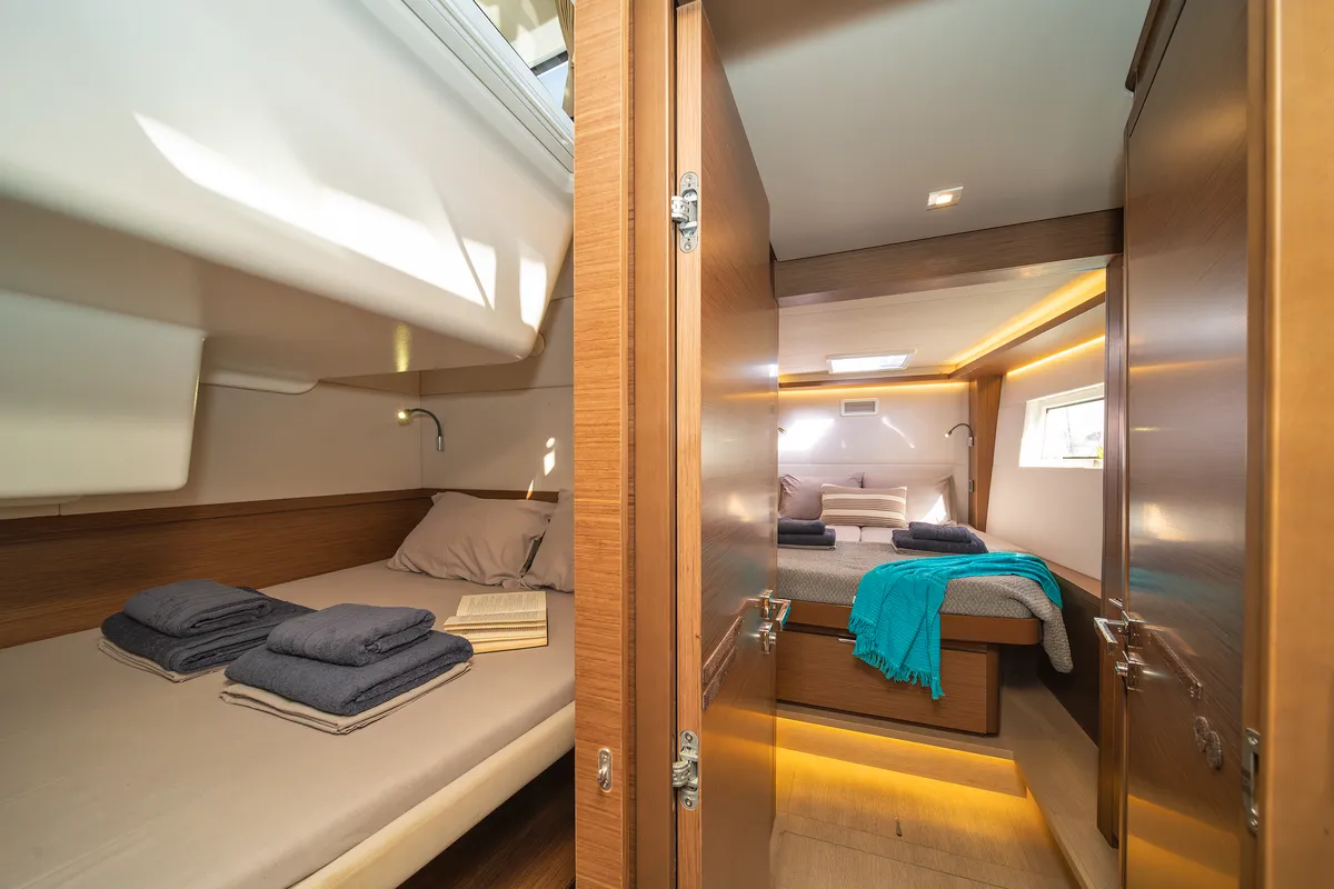 Cabin on Spiros (ONLY SKIPPERED), a Lagoon 50 catamaran at Athens, Greece