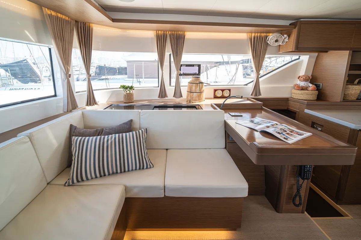 Salon of Spiros (ONLY SKIPPERED), a Lagoon 50 catamaran at Athens, Greece