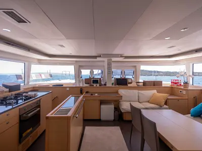 Galley of Topaz, a Lagoon 560 catamaran at Split, Croatia