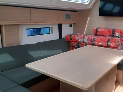 Salon of CHABLIES, a D&D Kufner 54 sailboat at Grad Trogir, Croatia
