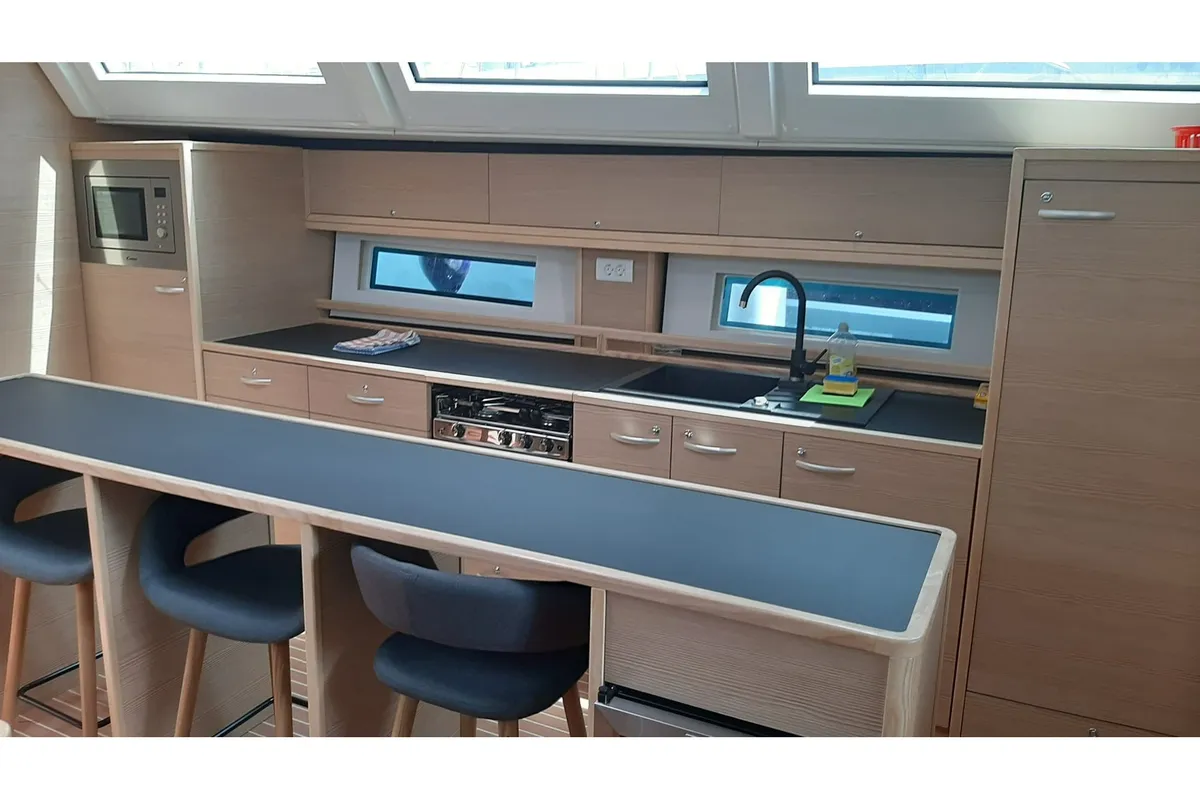 Galley of CHABLIES, a D&D Kufner 54 sailboat at Grad Trogir, Croatia