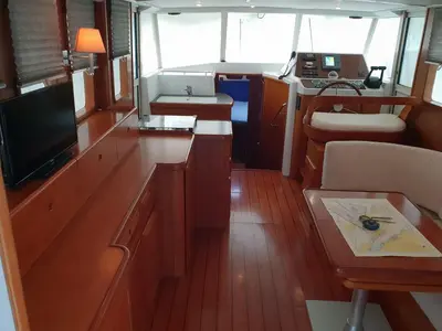 Salon of Skitnica, a Beneteau Swift Trawler 42 motor yacht at Zadar, Croatia