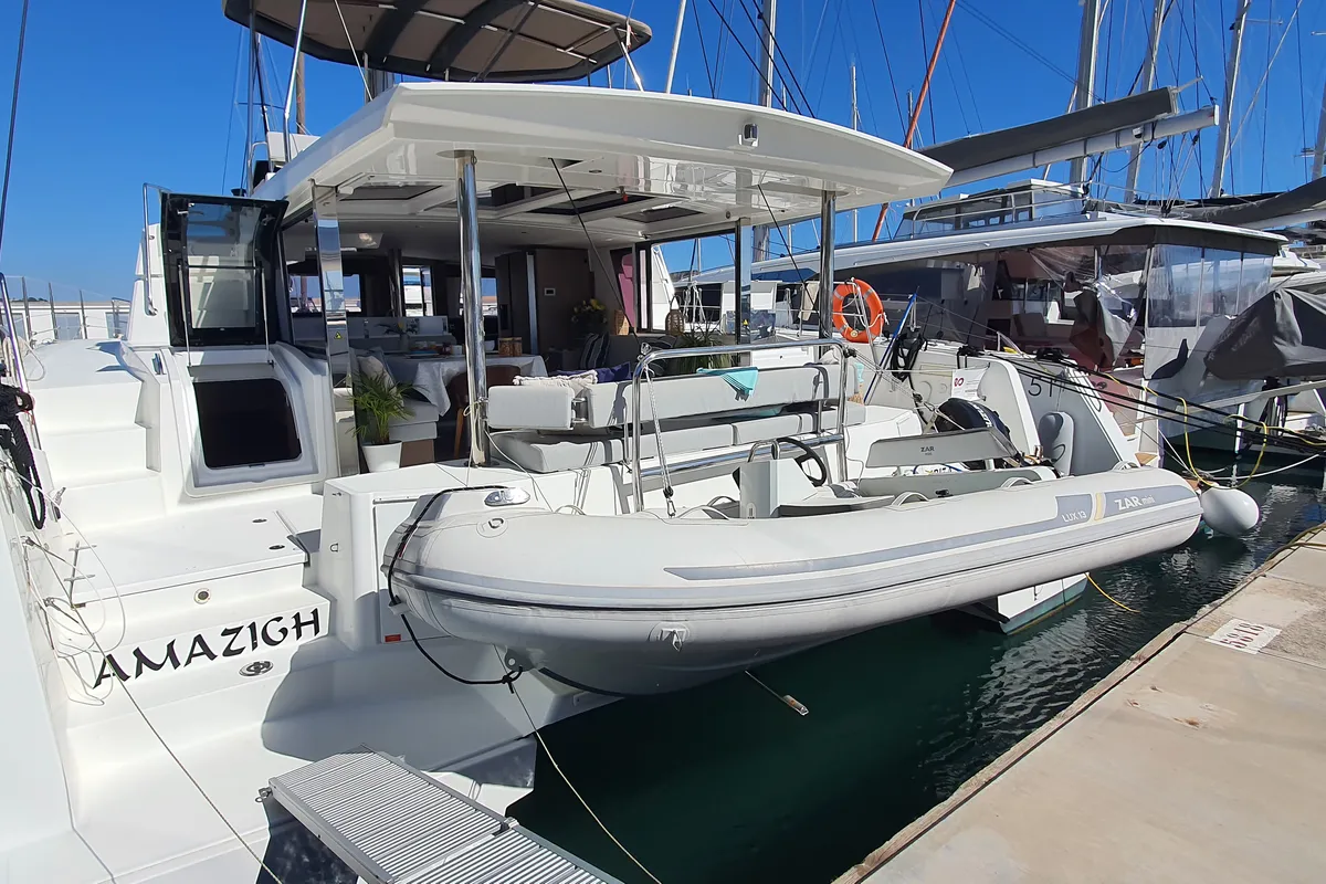 AMAZIGH, a Bali 4.6 catamaran at Sitges, Spain