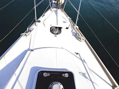 Deck of Mia, a Jeanneau Sun Odyssey 36i sailboat at Novi Vinodolski, Croatia