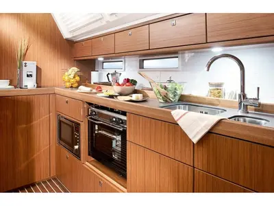 Galley of Odysseus, a Bavaria Cruiser 46 sailboat at Athens, Greece