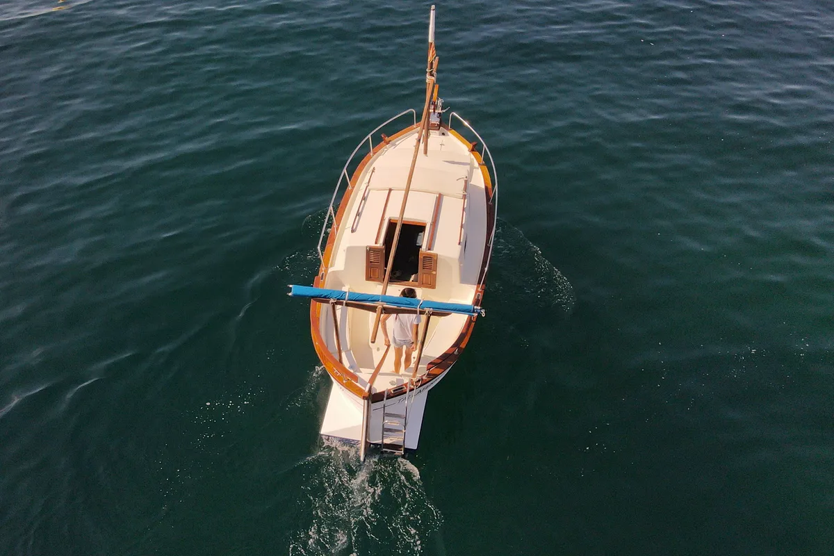 Exterior view of Talla Ferro, a Gulet Motorboat motorboat at Palamós, Spain