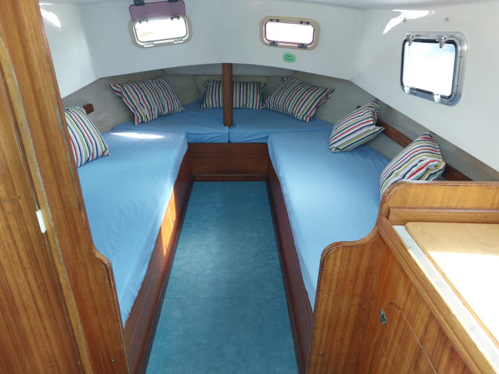 Cabin on Talla Ferro, a Gulet Motorboat motorboat at Palamós, Spain
