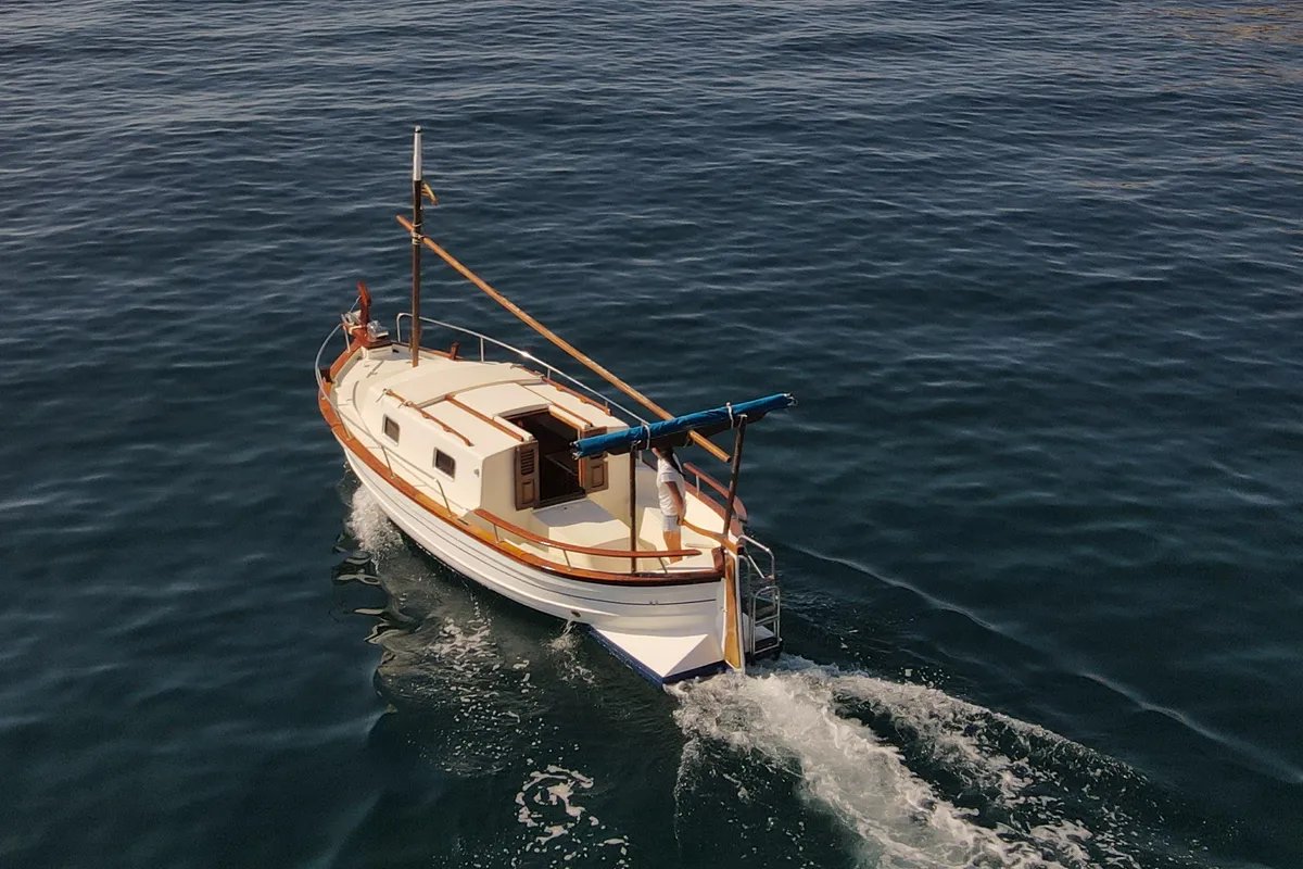 Exterior view of Talla Ferro, a Gulet Motorboat motorboat at Palamós, Spain