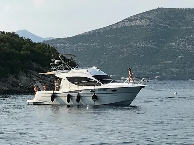 Exterior view of Norah, a Sessa Dorado 32 motorboat at Zadar, Croatia