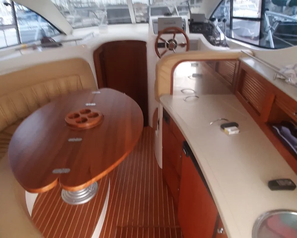 Salon of Norah, a Sessa Dorado 32 motorboat at Zadar, Croatia