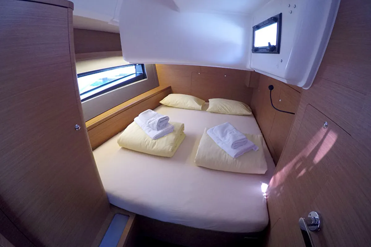 Cabin on Anita, a Dufour 41 sailboat at Grad Šibenik, Croatia