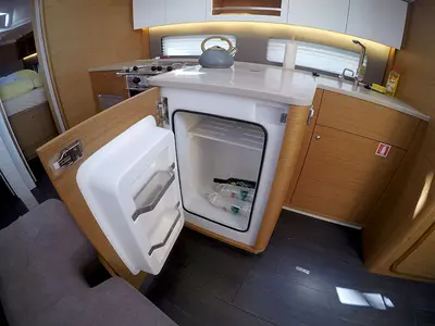 Galley of Anita, a Dufour 41 sailboat at Grad Šibenik, Croatia