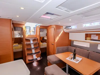 Salon of Anita, a Dufour 41 sailboat at Grad Šibenik, Croatia