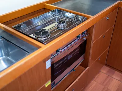 Galley of Nesi 2, a Beneteau Oceanis 45 sailboat at Grad Kaštela, Croatia