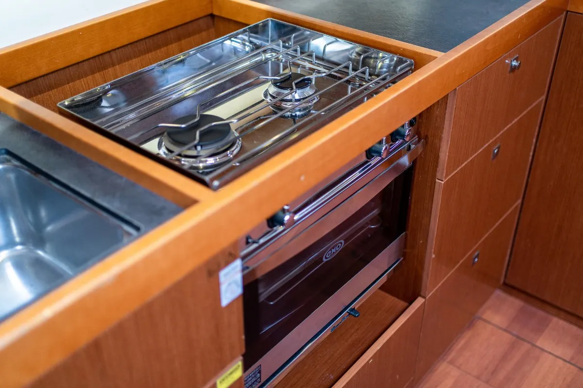 Galley of Nesi 2, a Beneteau Oceanis 45 sailboat at Grad Kaštela, Croatia