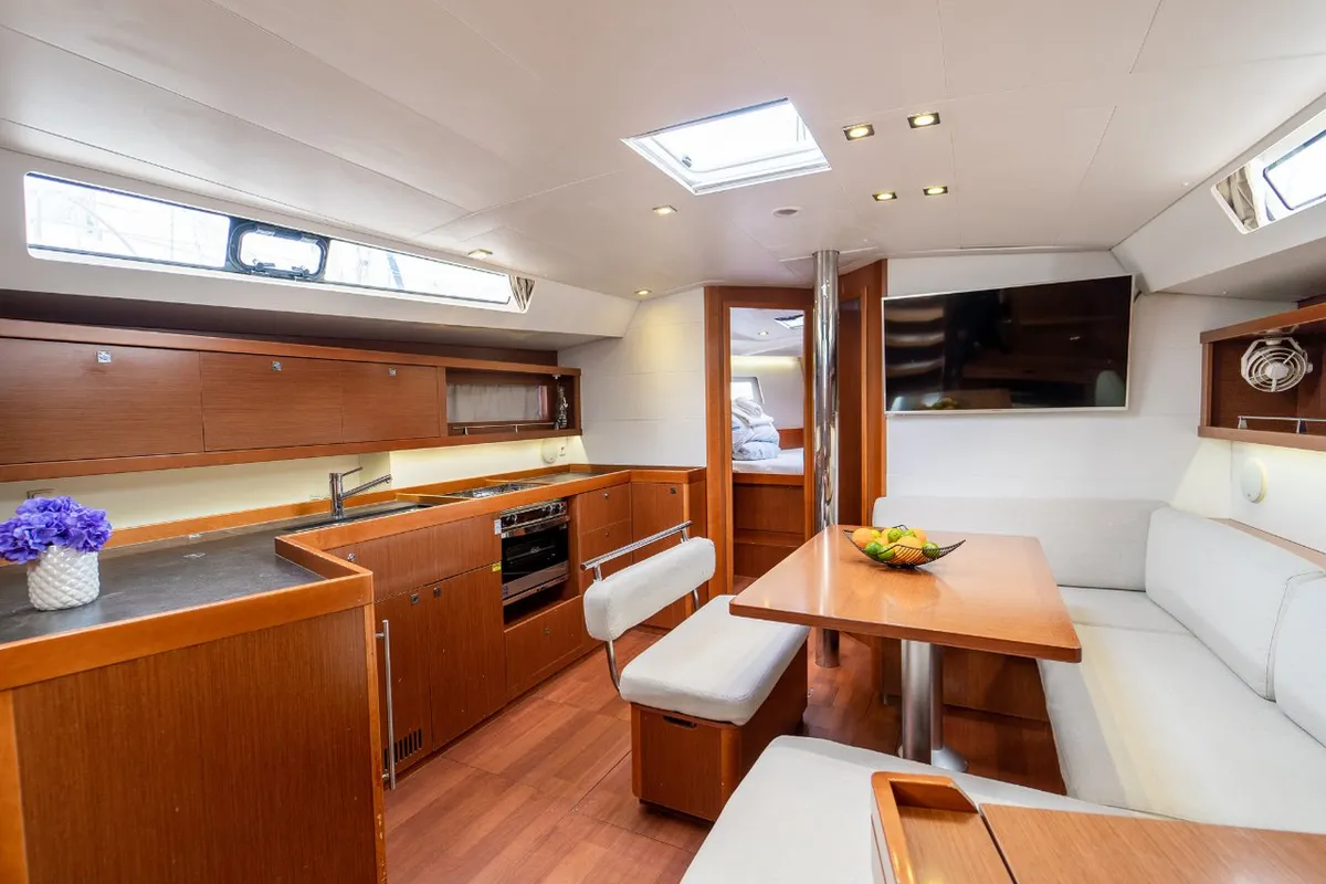 Salon of Nesi 2, a Beneteau Oceanis 45 sailboat at Grad Kaštela, Croatia