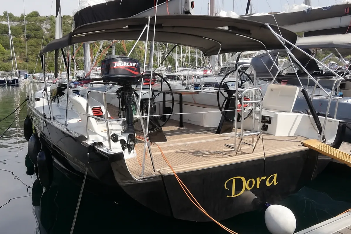 Dora, a More 55 sailboat at Seget Donji, Croatia