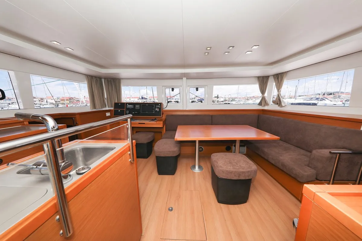 Salon of Fortuna, a Lagoon 450 catamaran at Pirovac, Croatia