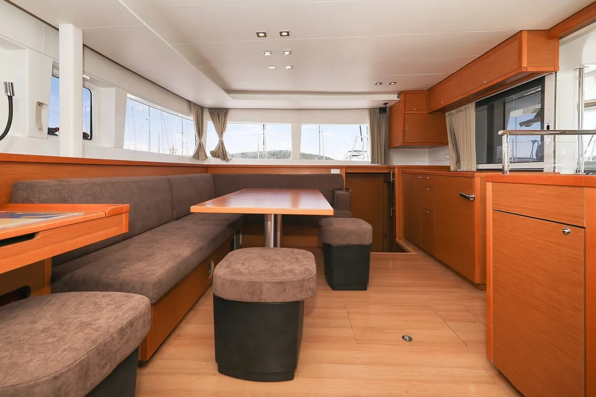 Salon of Fortuna, a Lagoon 450 catamaran at Pirovac, Croatia