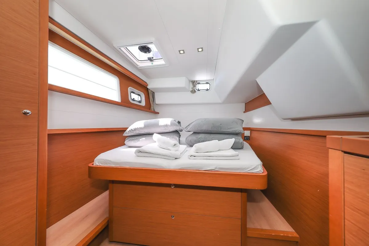 Cabin on Fortuna, a Lagoon 450 catamaran at Pirovac, Croatia