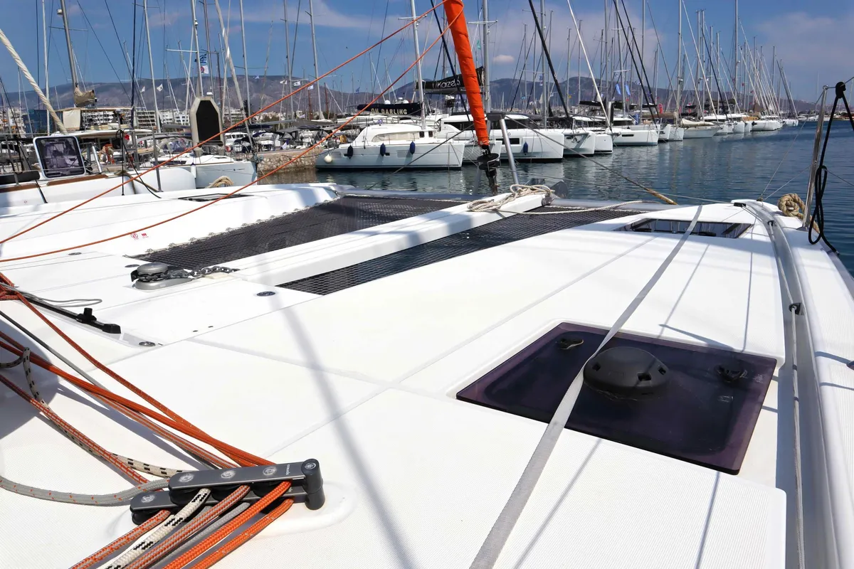STARFISH, a Excess 11 catamaran at Parikia, Greece