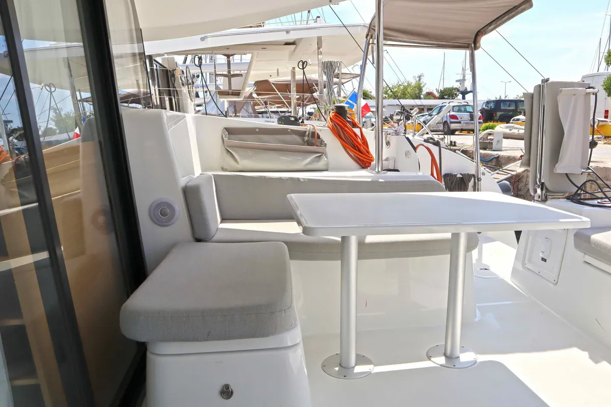 STARFISH, a Excess 11 catamaran at Parikia, Greece