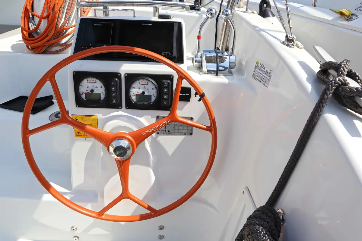 STARFISH, a Excess 11 catamaran at Parikia, Greece