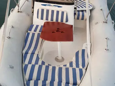 Deck of Medline 2, a Zodiac Medline 2 motorboat at Punat, Croatia