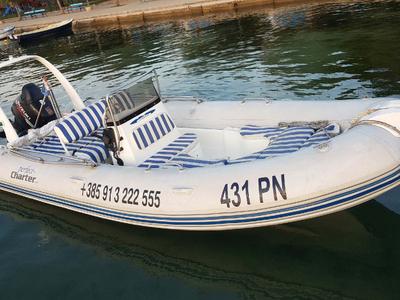 Exterior view of Medline 2, a Zodiac Medline 2 motorboat at Punat, Croatia