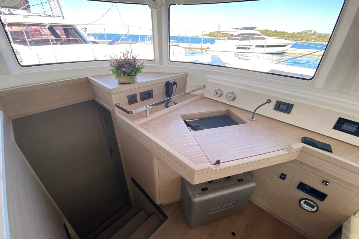 Penelope, a Lagoon 46 catamaran at Olbia, Italy