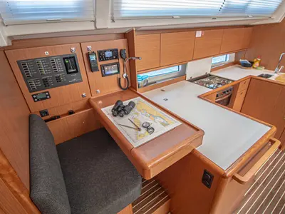 Galley of Sestrica Vela, a Bavaria C46 sailboat at Split, Croatia
