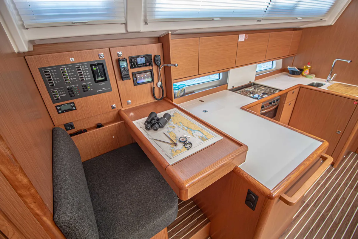 Galley of Sestrica Vela, a Bavaria C46 sailboat at Split, Croatia