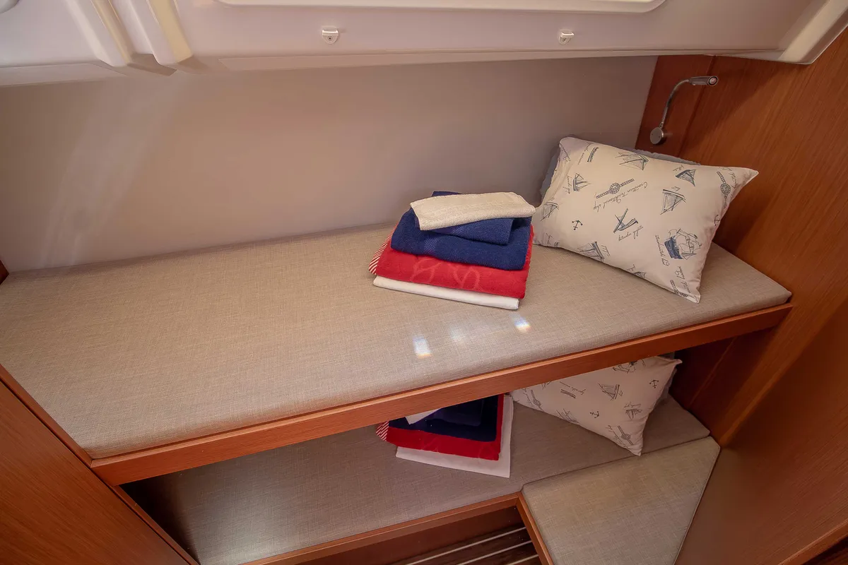 Cabin on Sestrica Vela, a Bavaria C46 sailboat at Split, Croatia