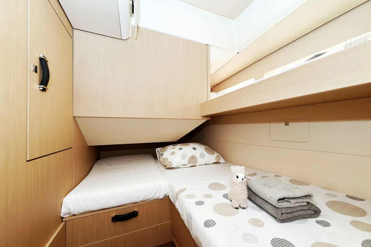 Cabin on Friends, a Jeanneau 60 sailboat at Seget Donji, Croatia
