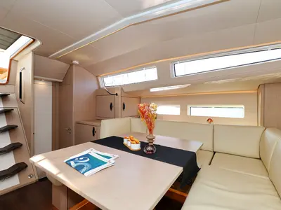 Galley of Friends, a Jeanneau 60 sailboat at Seget Donji, Croatia