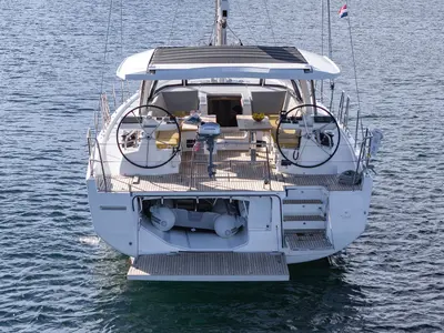 Deck of Friends, a Jeanneau 60 sailboat at Seget Donji, Croatia