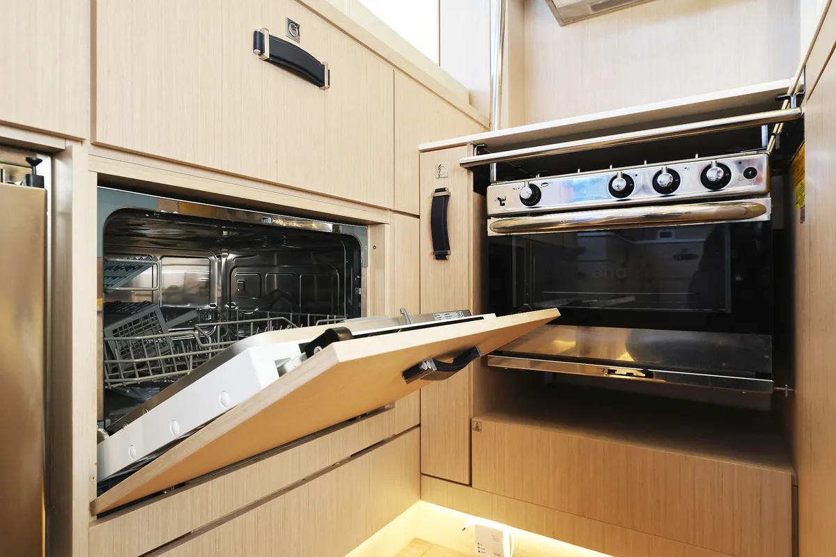 Galley of Friends, a Jeanneau 60 sailboat at Seget Donji, Croatia