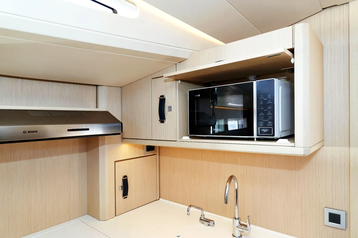 Galley of Friends, a Jeanneau 60 sailboat at Seget Donji, Croatia