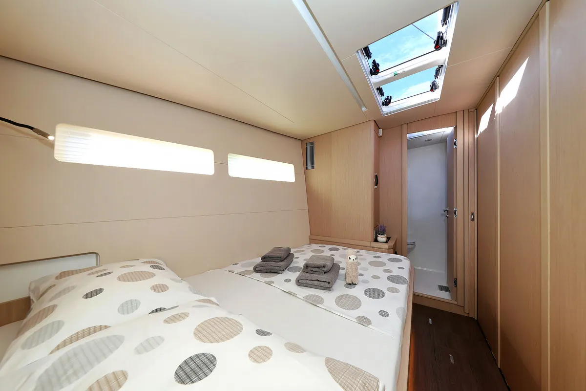 Cabin on Friends, a Jeanneau 60 sailboat at Seget Donji, Croatia