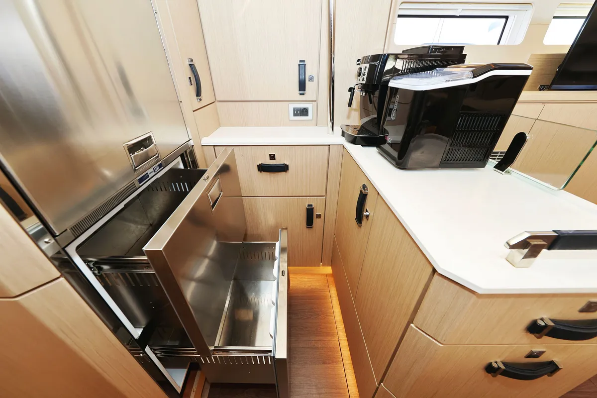 Galley of Friends, a Jeanneau 60 sailboat at Seget Donji, Croatia