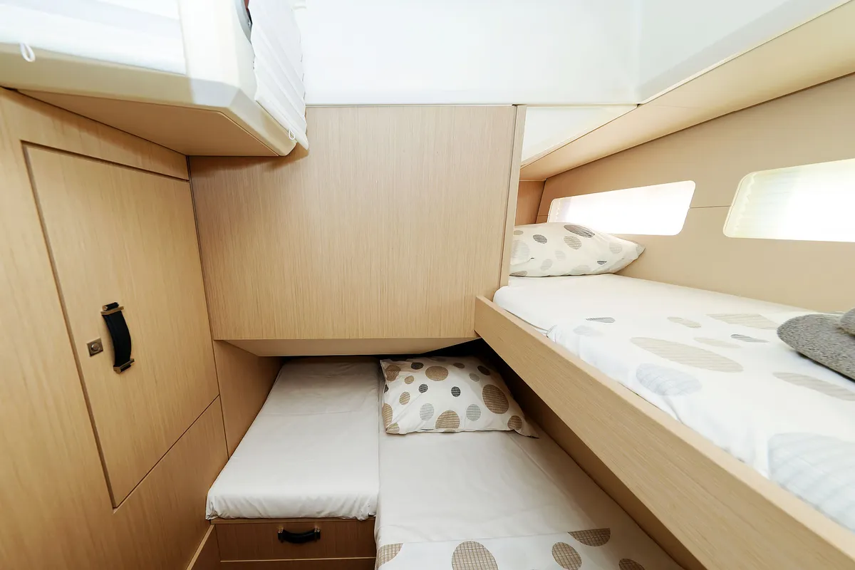 Cabin on Friends, a Jeanneau 60 sailboat at Seget Donji, Croatia