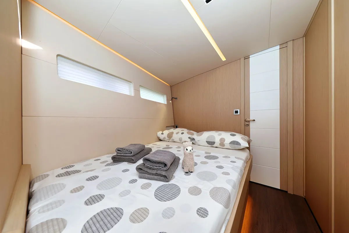 Cabin on Friends, a Jeanneau 60 sailboat at Seget Donji, Croatia