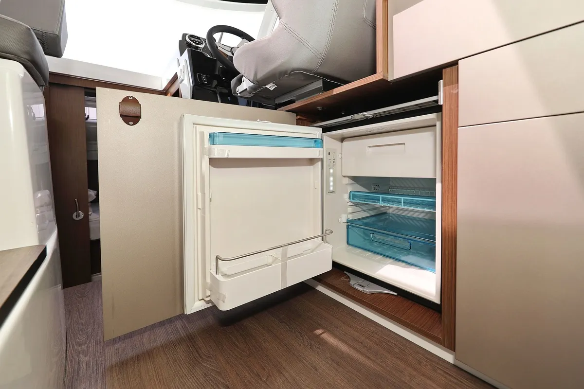 Galley of Aurora, a Beneteau Antares 9 OB motorboat at Pirovac, Croatia