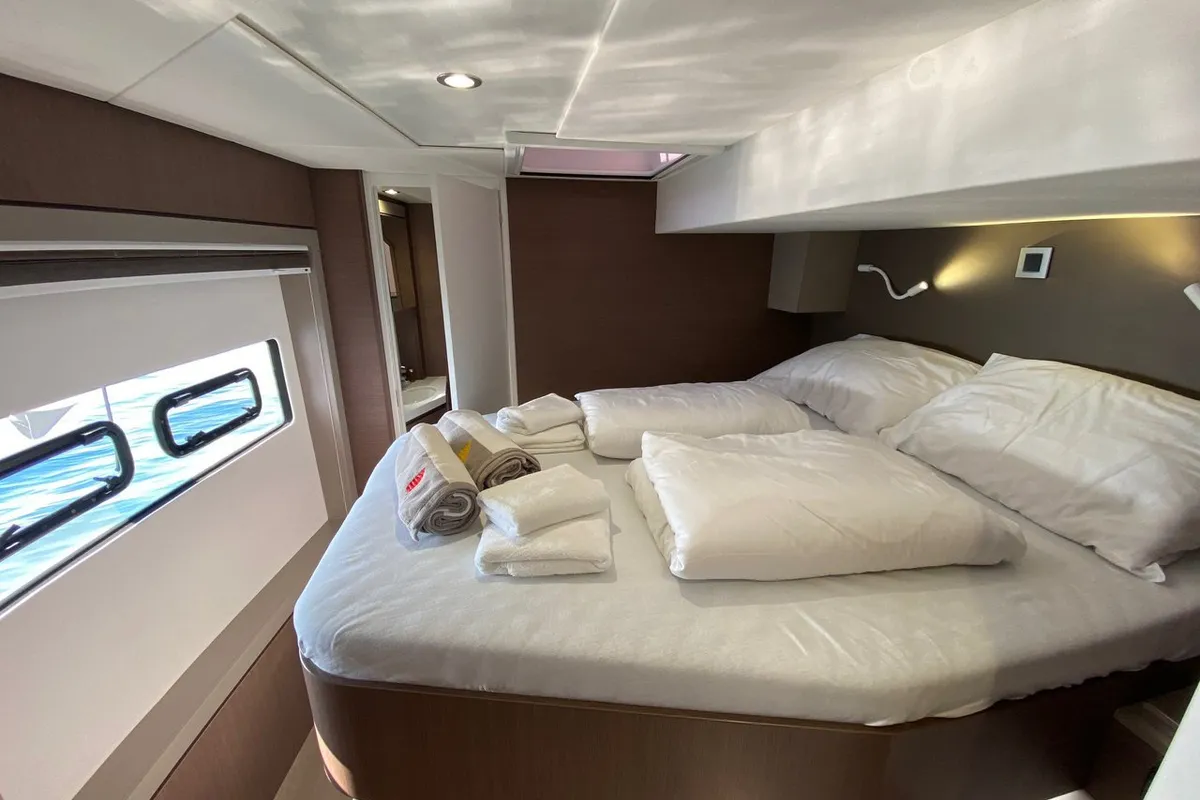 Cabin on Baša, a Bali 4.8 catamaran at Grad Kaštela, Croatia